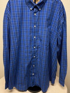 The Foundry Supply Co. Blue Plaid Button-Down Shirt